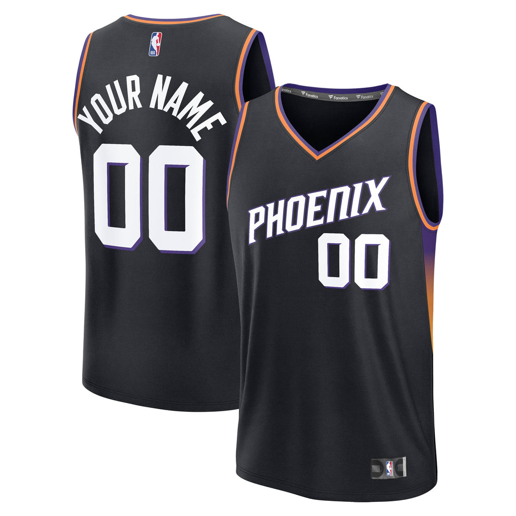 Youth Phoenix Suns Fanatics Black Fast Break Custom Jersey - Statement Edition