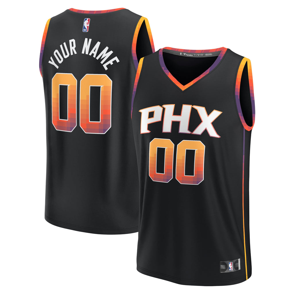 Youth Phoenix Suns  Fanatics Black Fast Break Replica Custom Jersey - Statement Edition