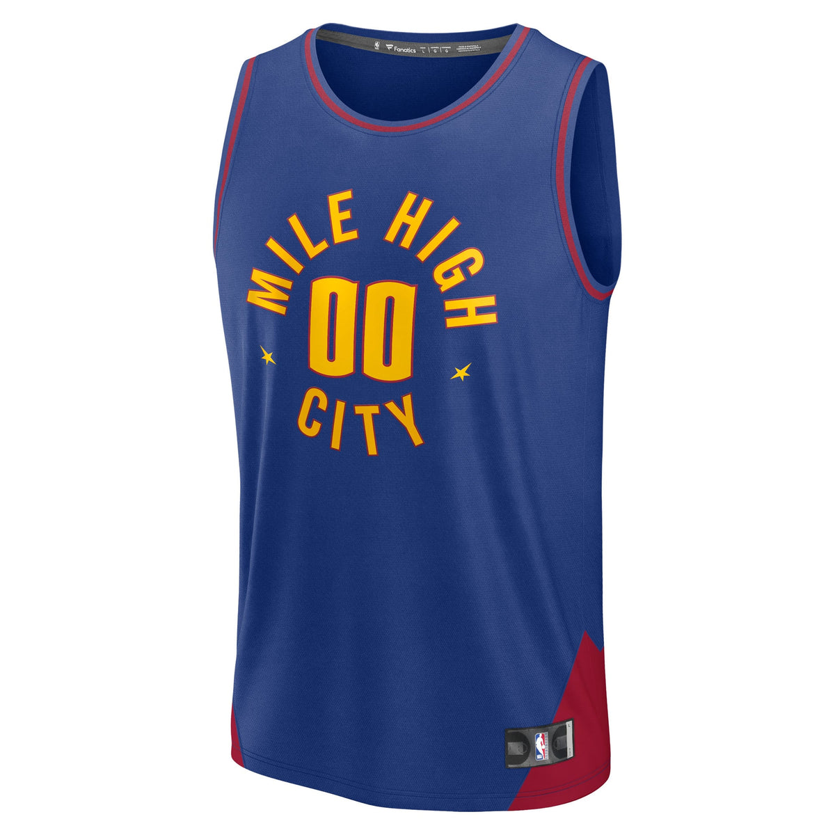 Youth Denver Nuggets Fanatics Blue Fast Break Custom Replica Jersey - Statement Edition