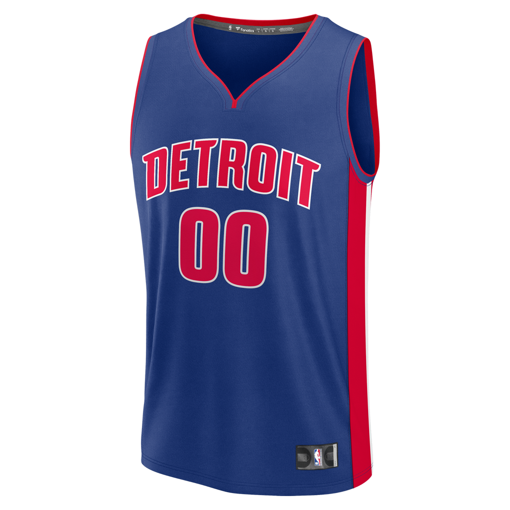 Youth Detroit Pistons Fanatics Blue Fast Break Custom Jersey - Icon Edition