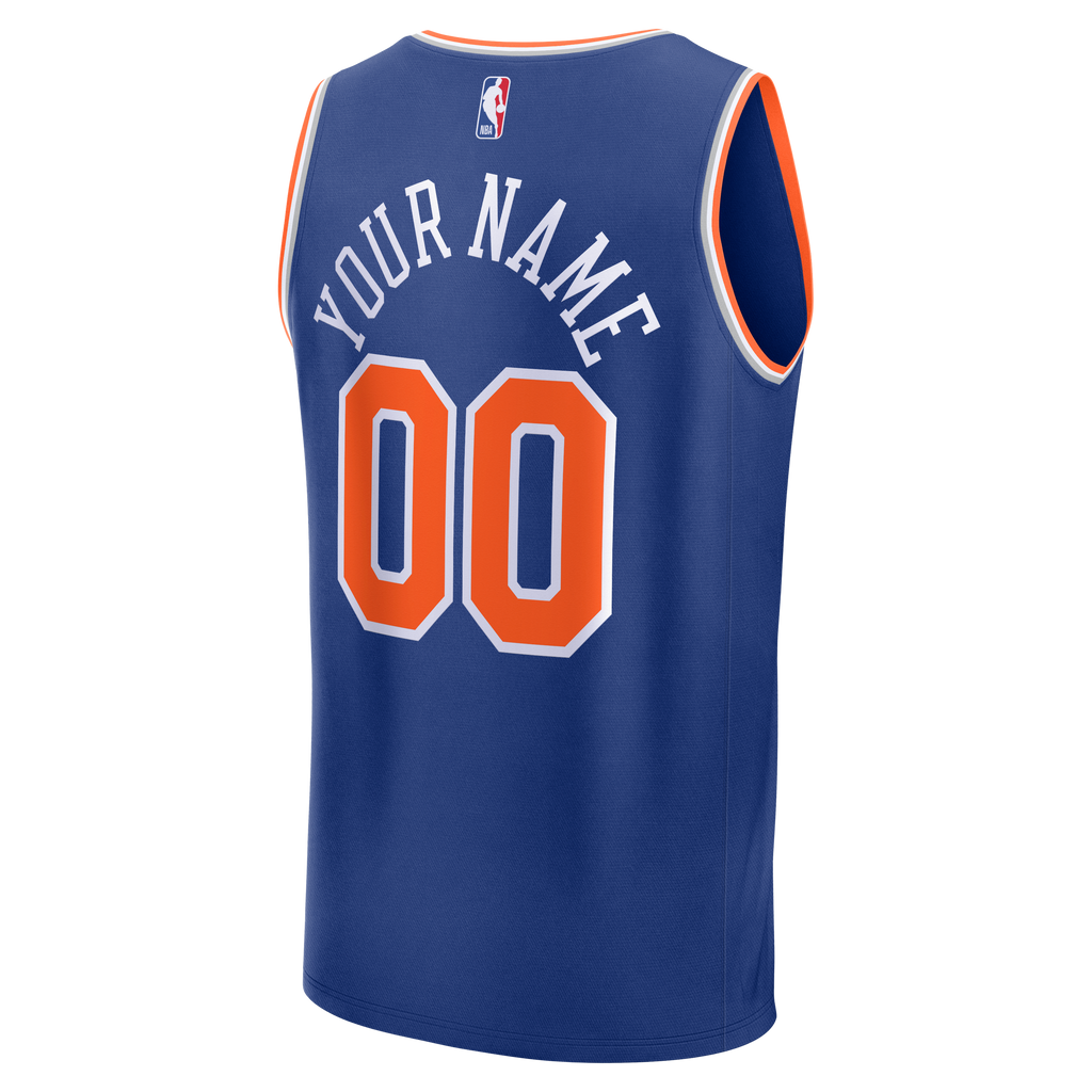 Youth New York Knicks Fanatics Blue 2026 NBA Finals Fast Break Custom Jersey - Icon Edition