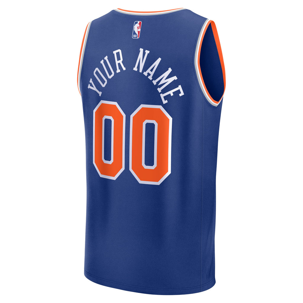 Youth New York Knicks Fanatics Blue Fast Break Custom Replica Jersey - Icon Edition