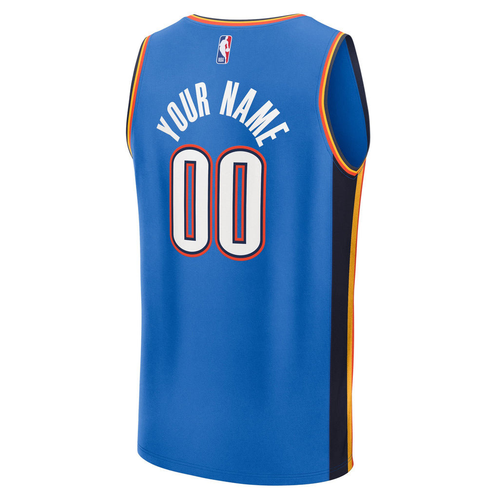 Youth Oklahoma City Thunder  Fanatics Blue 2025 NBA Finals Champions Fast Break Replica Custom Jersey - Icon Edition