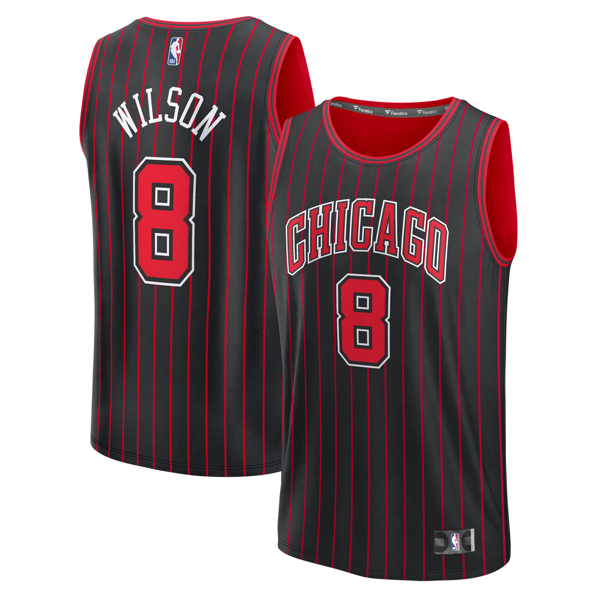 Youth Chicago Bulls Caleb Wilson Fanatics Black Fast Break Replica Jersey - Statement Edition