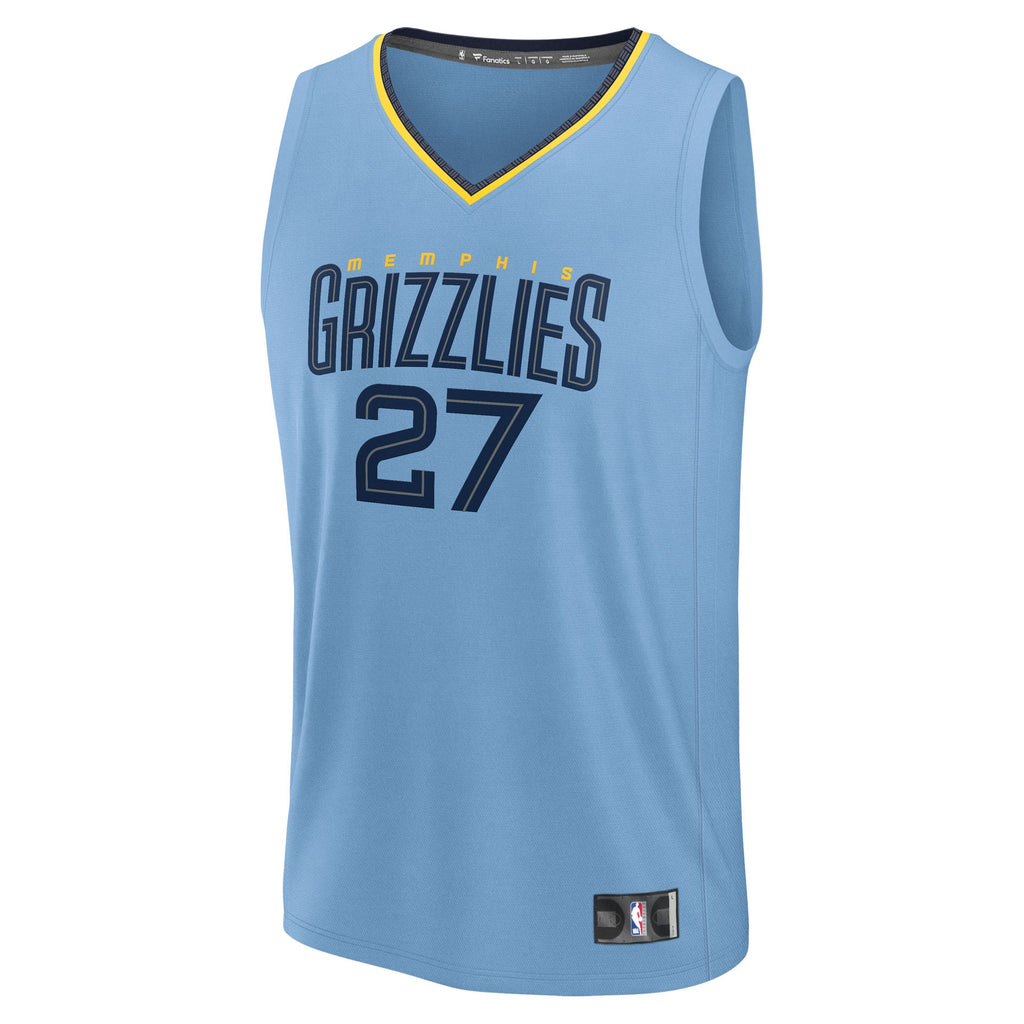 Youth Memphis Grizzlies Cameron Boozer Fanatics Light Blue Fast Break Replica Jersey - Statement Edition