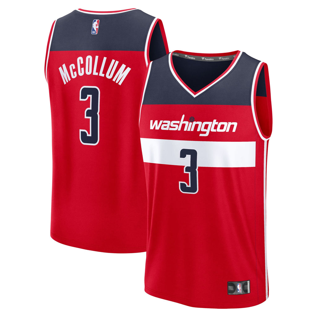 Youth Washington Wizards CJ McCollum Fanatics Red Fast Break Replica Player Jersey - Icon Edition
