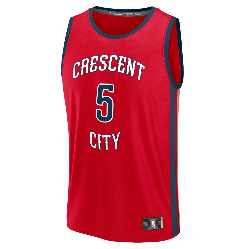 Youth New Orleans Pelicans Dejounte Murray Fanatics Red Fast Break Replica Player Jersey - Statement Edition