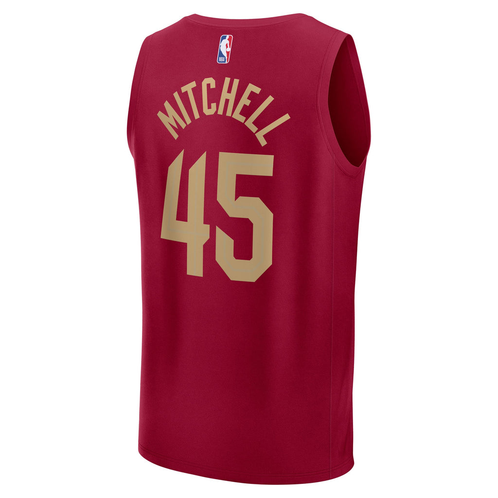 Youth Cleveland Cavaliers Donovan Mitchell Fanatics Wine Fast Break Replica Player Jersey - Icon Edition