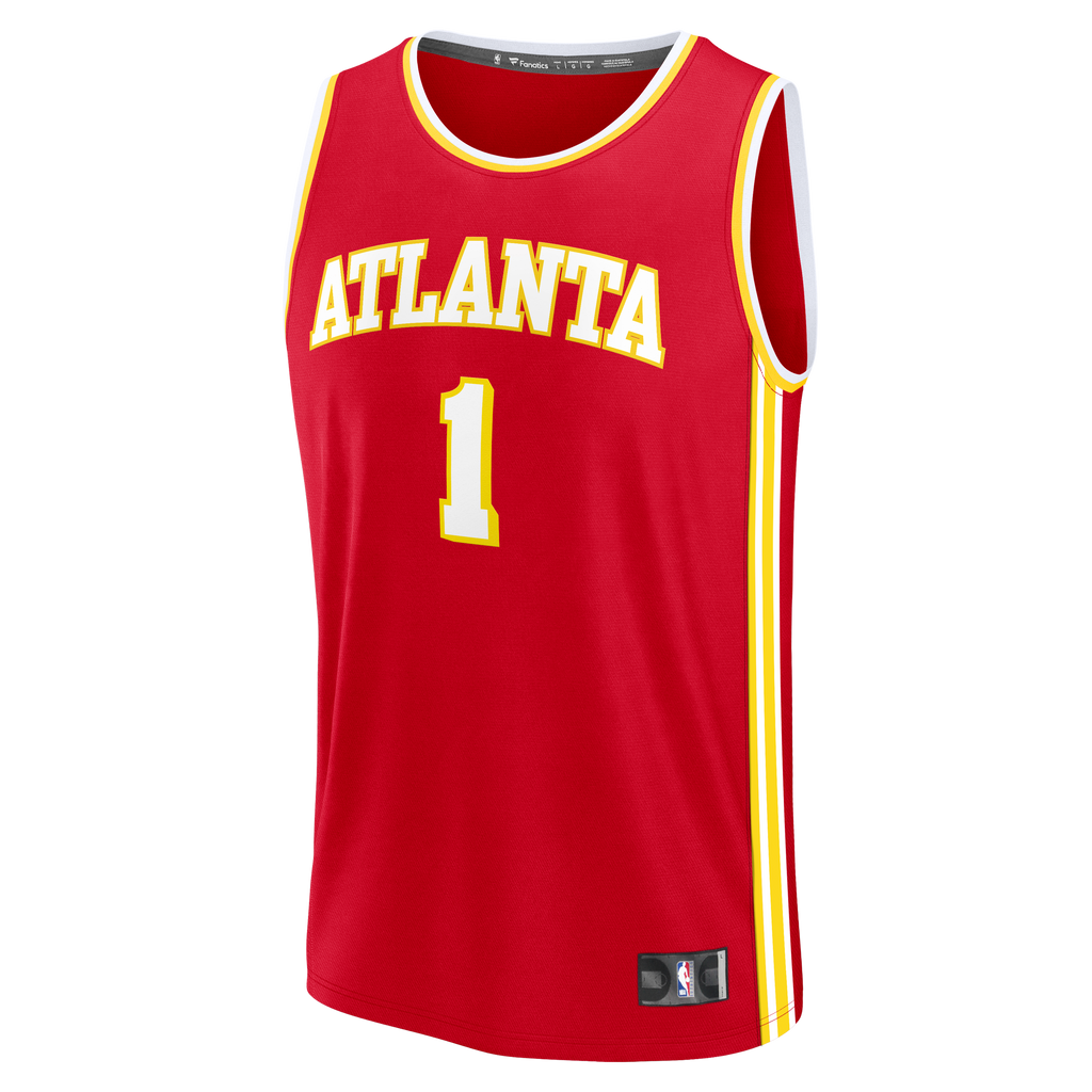 Youth Atlanta Hawks Jalen Johnson Fanatics Red Fast Break Jersey - Icon Edition