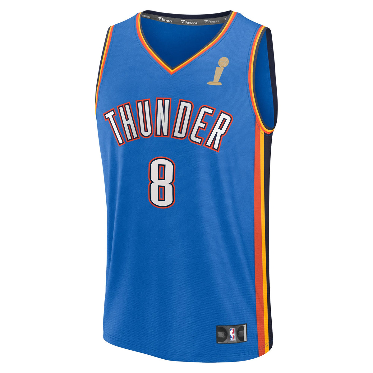 Youth Oklahoma City Thunder Jalen Williams Fanatics Blue 2025 NBA Finals Champions Fast Break Replica Player Jersey - Icon Edition