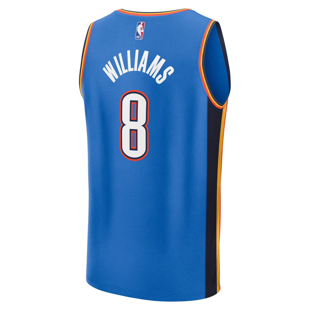Youth Oklahoma City Thunder Jalen Williams Fanatics Blue 2025 NBA Finals Champions Fast Break Replica Player Jersey - Icon Edition