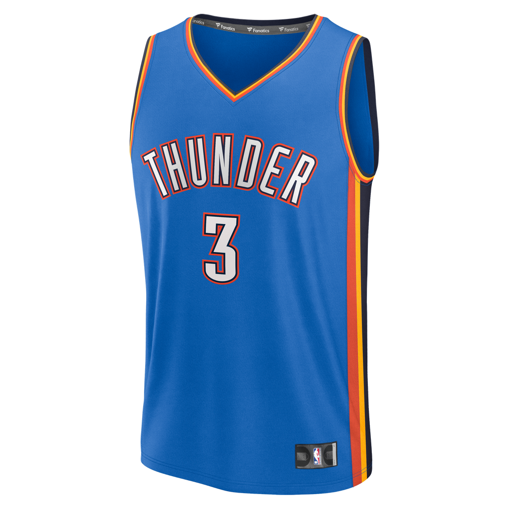 Youth Oklahoma City Thunder Jared McCain Fanatics Blue Fast Break Replica Jersey - Icon Edition