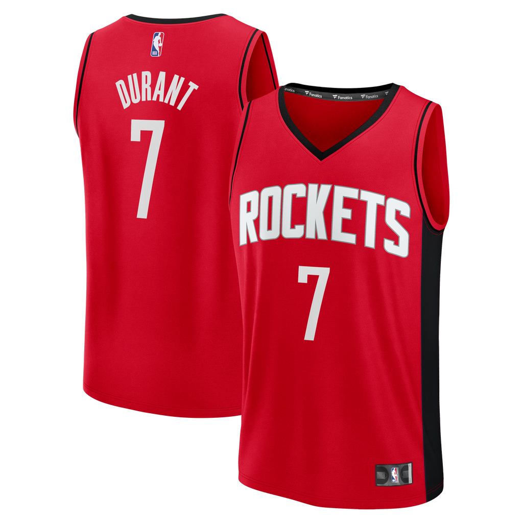 Youth Houston Rockets Kevin Durant Fanatics Red Fast Break Jersey - Icon Edition