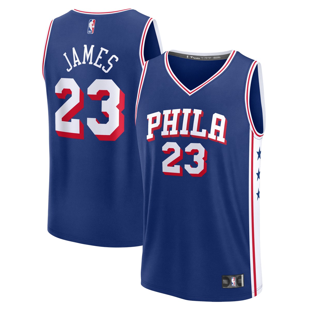 Youth Philadelphia 76ers LeBron James Fanatics Royal Fast Break Jersey - Icon Edition