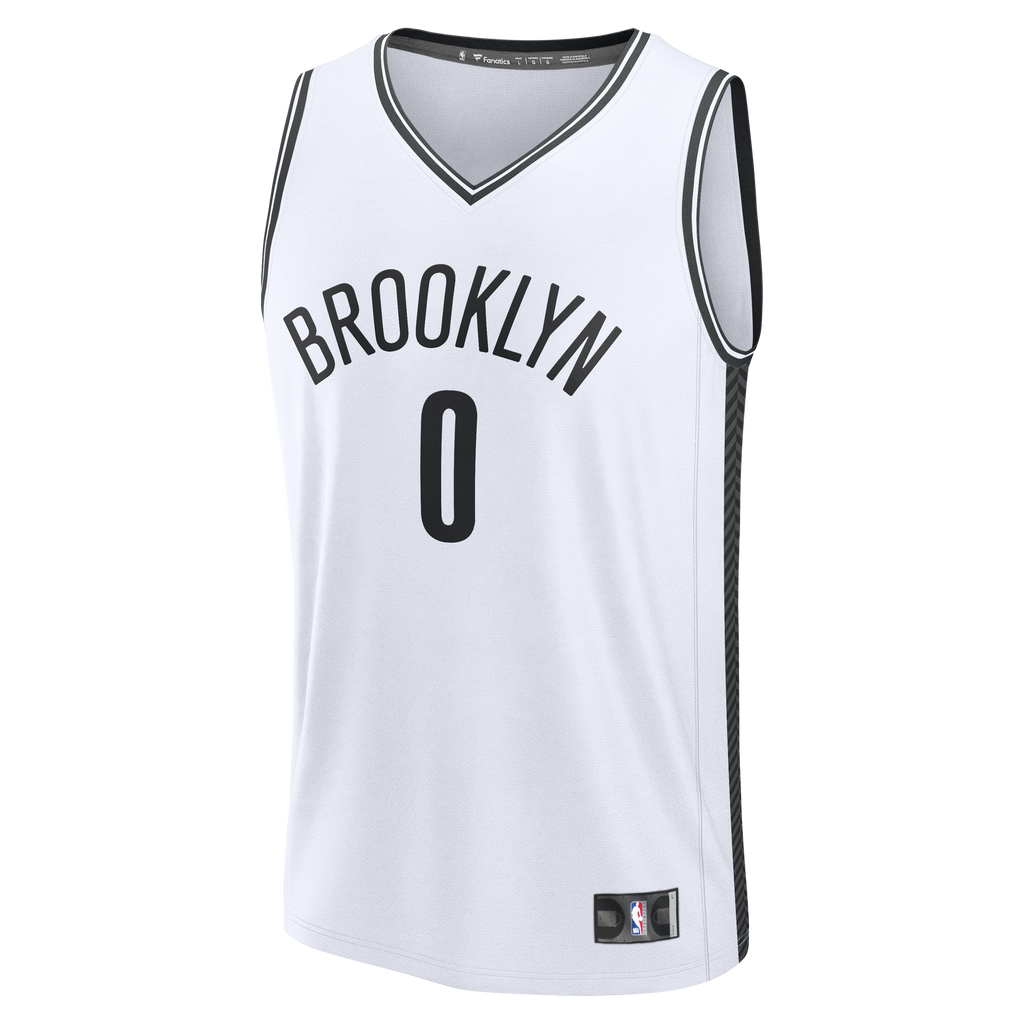 Youth Brooklyn Nets Mikel Brown Jr. Fanatics White Fast Break Replica Jersey - Association Edition