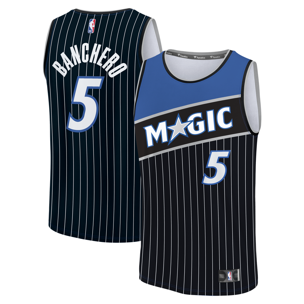 Youth Orlando Magic Paolo Banchero Fanatics Black Fast Break Jersey - Statement Edition