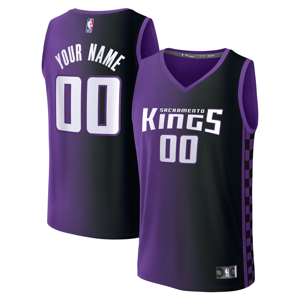 Youth Sacramento Kings Fanatics Purple Fast Break Custom Replica Jersey - Statement Edition