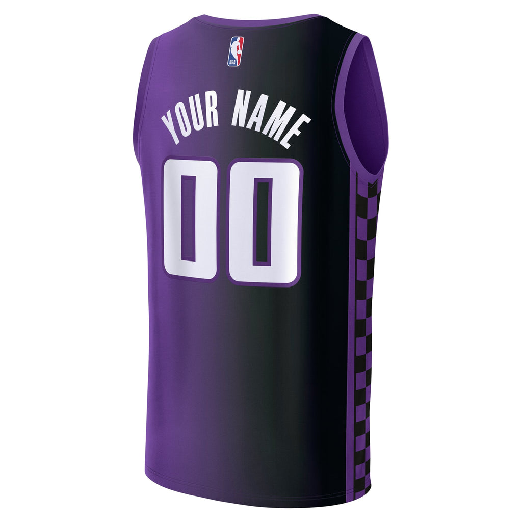 Youth Sacramento Kings Fanatics Purple Fast Break Custom Replica Jersey - Statement Edition