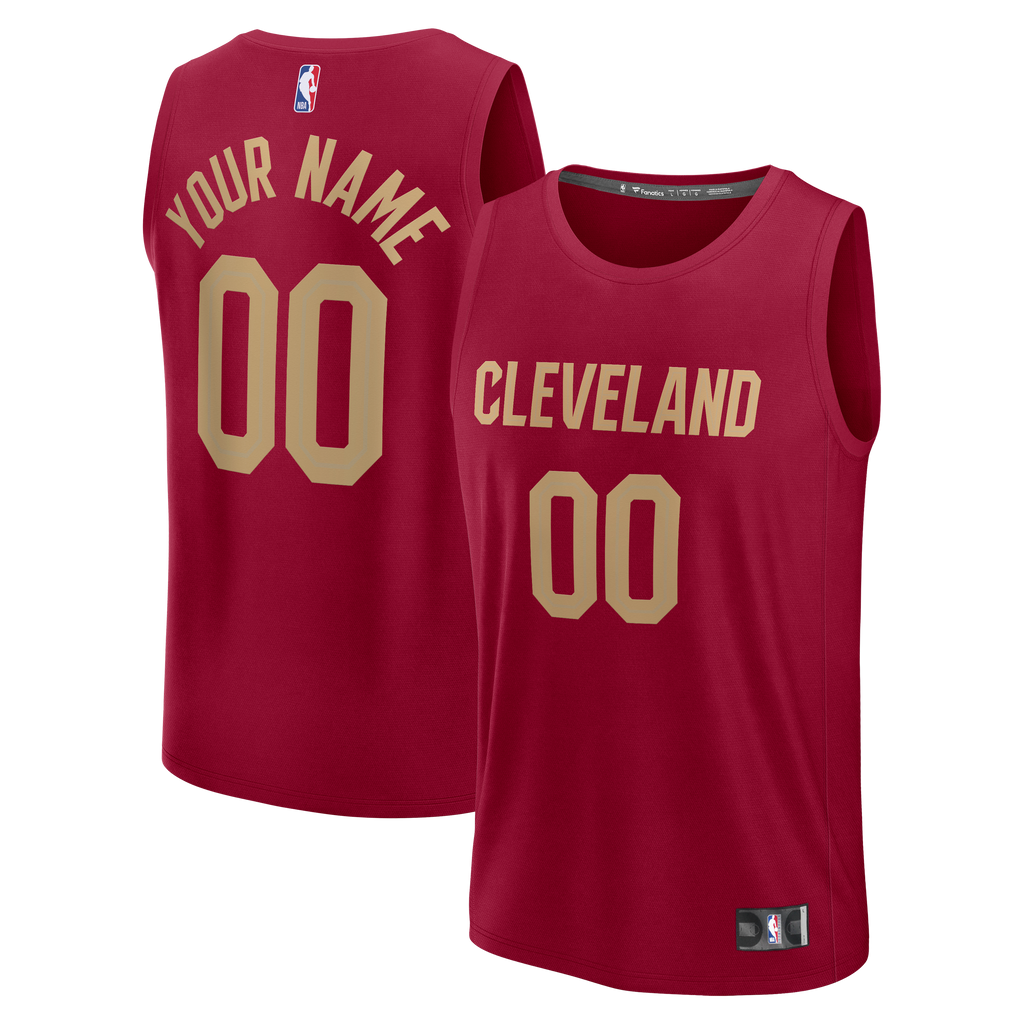 Youth Cleveland Cavaliers Fanatics Red Fast Break Custom Jersey - Icon Edition