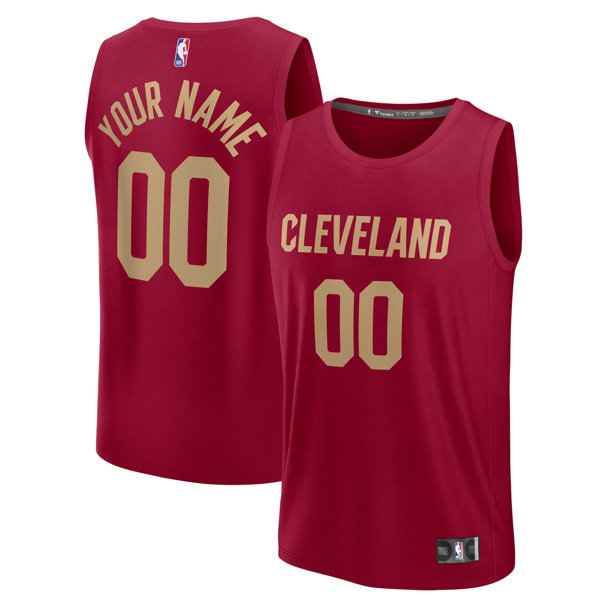 Youth Cleveland Cavaliers Fanatics Red Fast Break Custom Jersey - Icon Edition