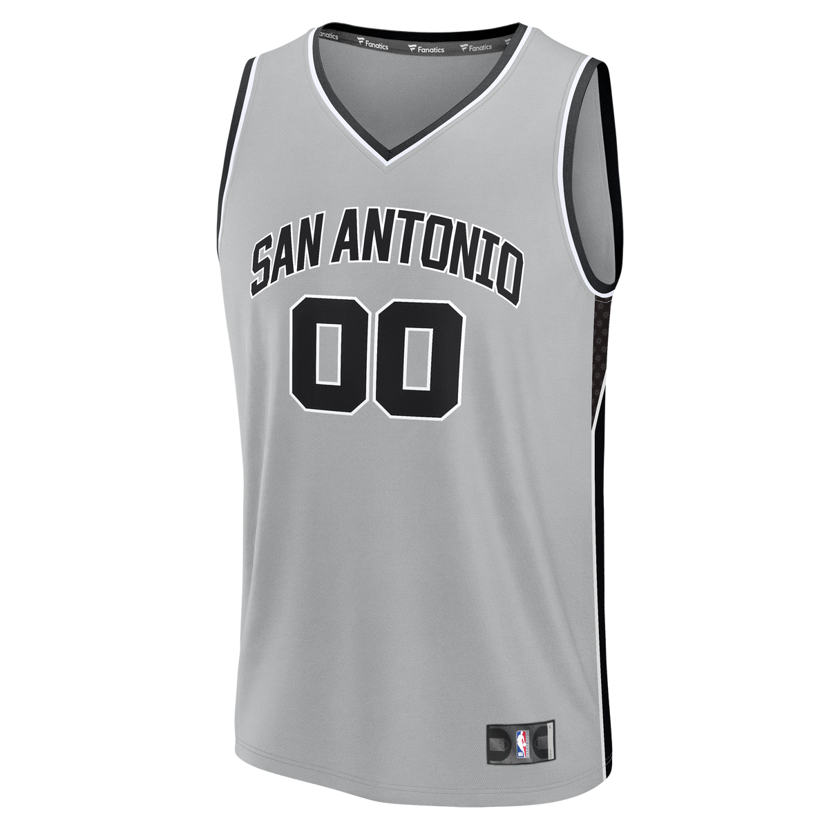 Youth San Antonio Spurs Fanatics Silver Fast Break Custom Jersey - Statement Edition
