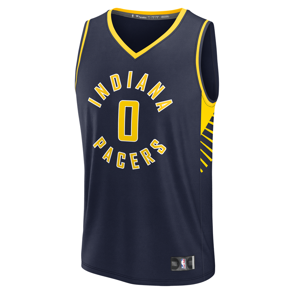 Youth Indiana Pacers Tyrese Haliburton Fanatics Navy Fast Break Replica Player Jersey