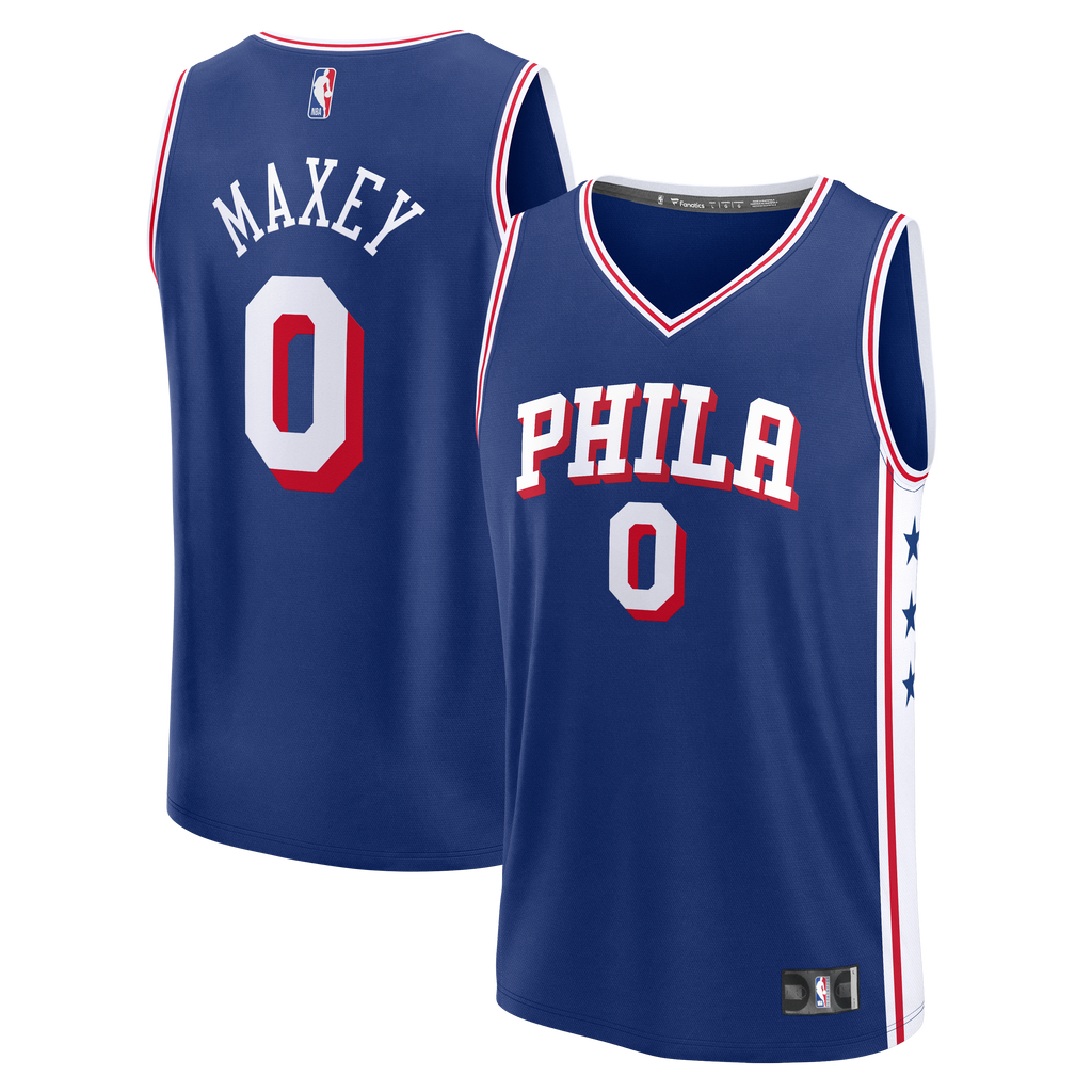 Youth Philadelphia 76ers Tyrese Maxey Fanatics Royal Fast Break Replica Player Jersey - Icon Edition