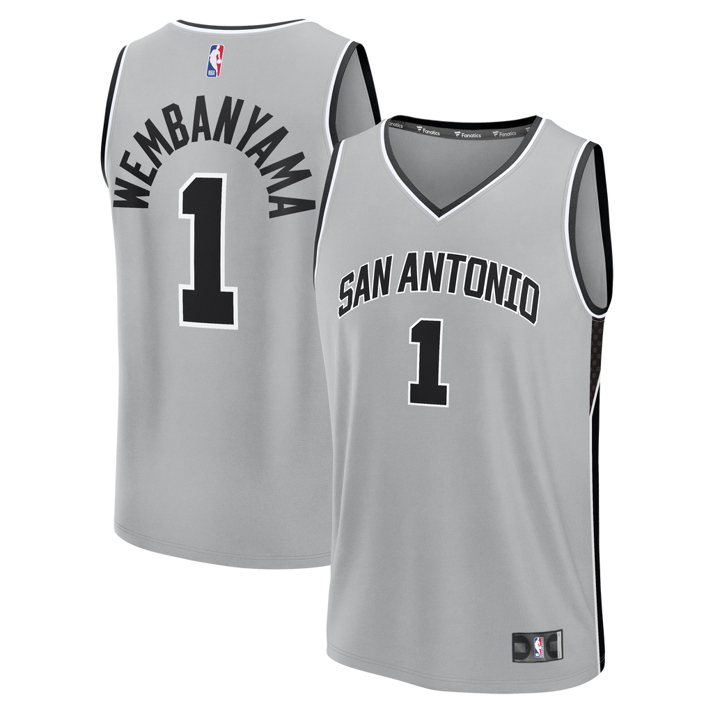 Youth San Antonio Spurs Victor Wembanyama Fanatics Silver Fast Break Jersey - Statement Edition