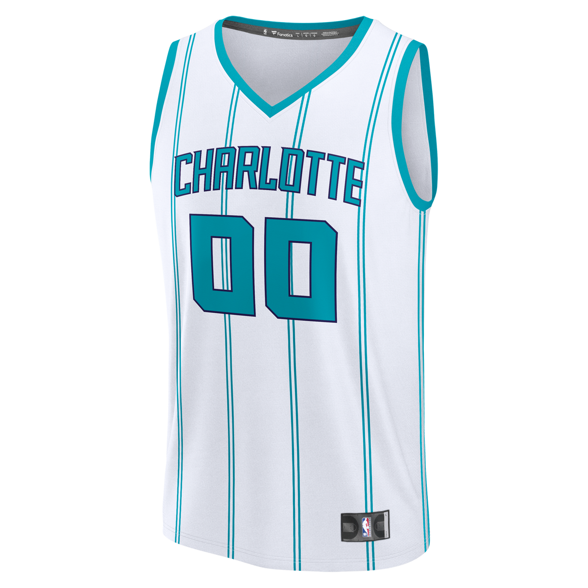 Youth Charlotte Hornets Fanatics White Fast Break Custom Jersey - Association Edition