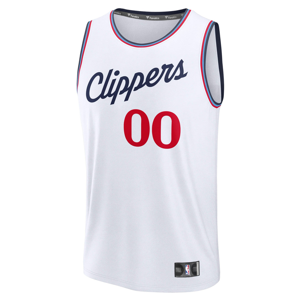 Youth LA Clippers Fanatics White Fast Break Custom Replica Jersey - Association Edition