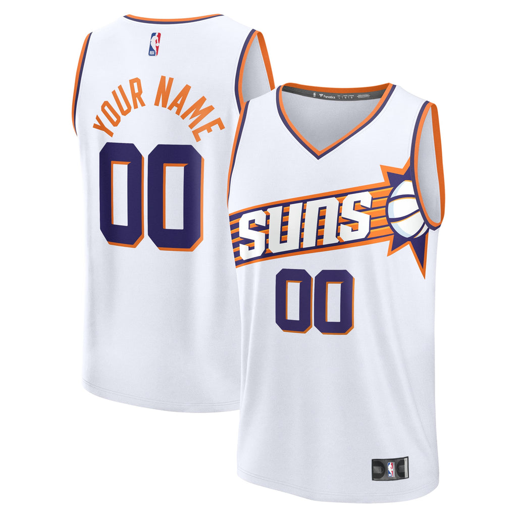 Youth Phoenix Suns Fanatics White Fast Break Custom Replica Jersey - Association Edition