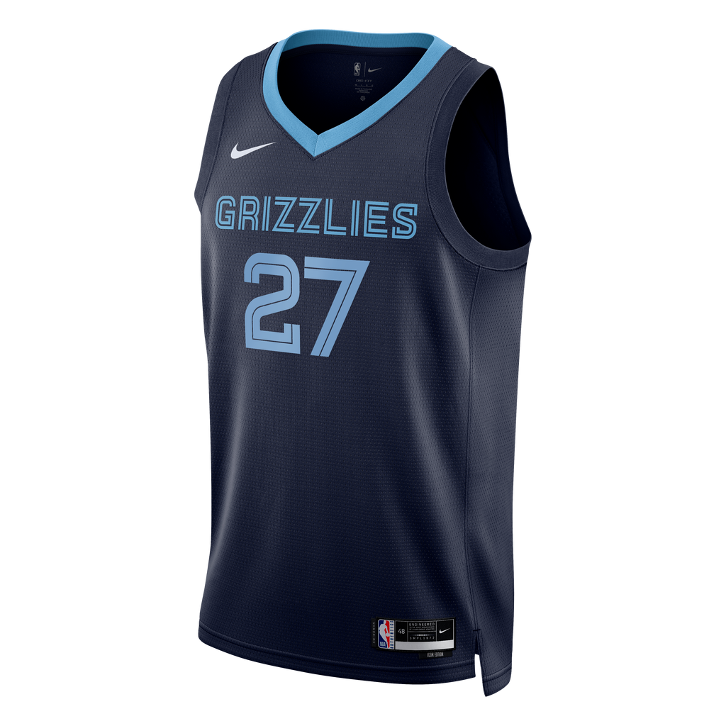 Youth Memphis Grizzlies Cameron Boozer Nike Navy Swingman Jersey - Icon Edition