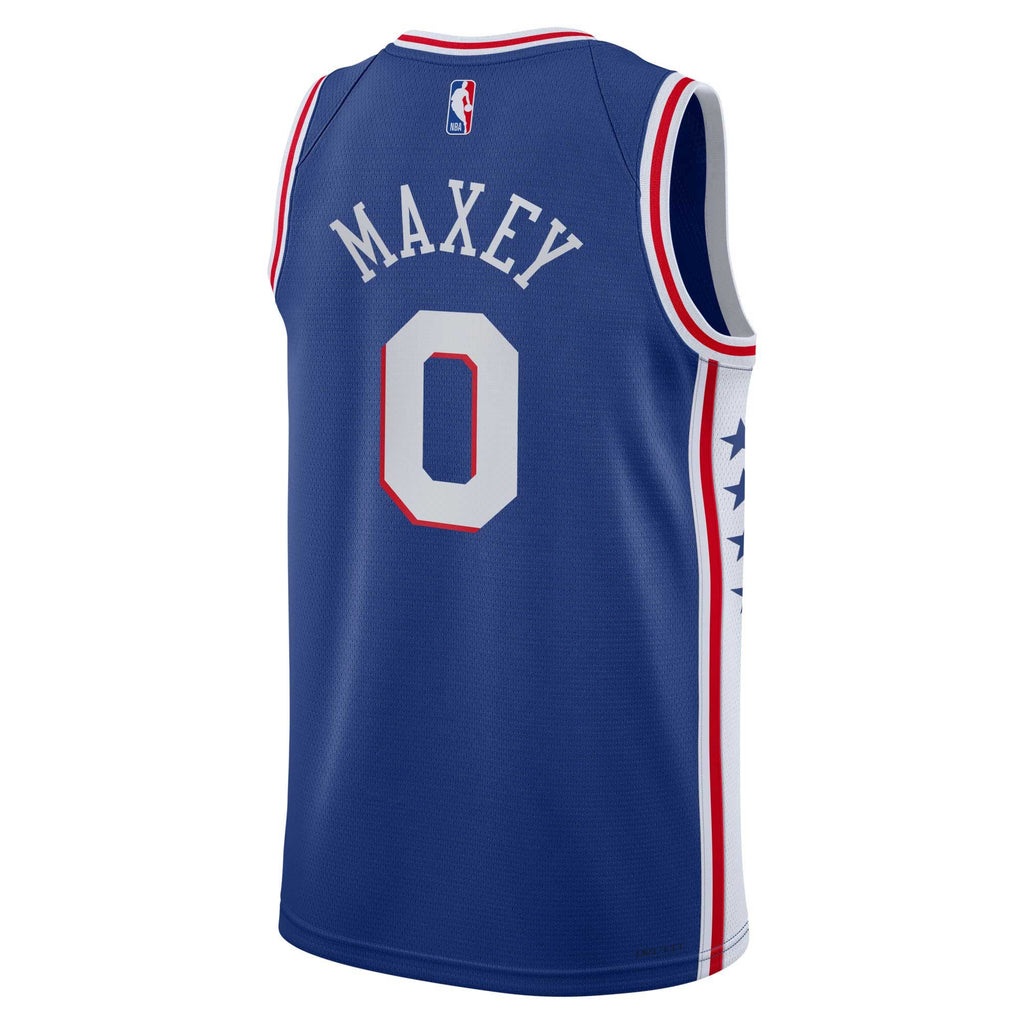 Youth Philadelphia 76ers Tyrese Maxey Nike Royal Swingman Jersey - Icon Edition